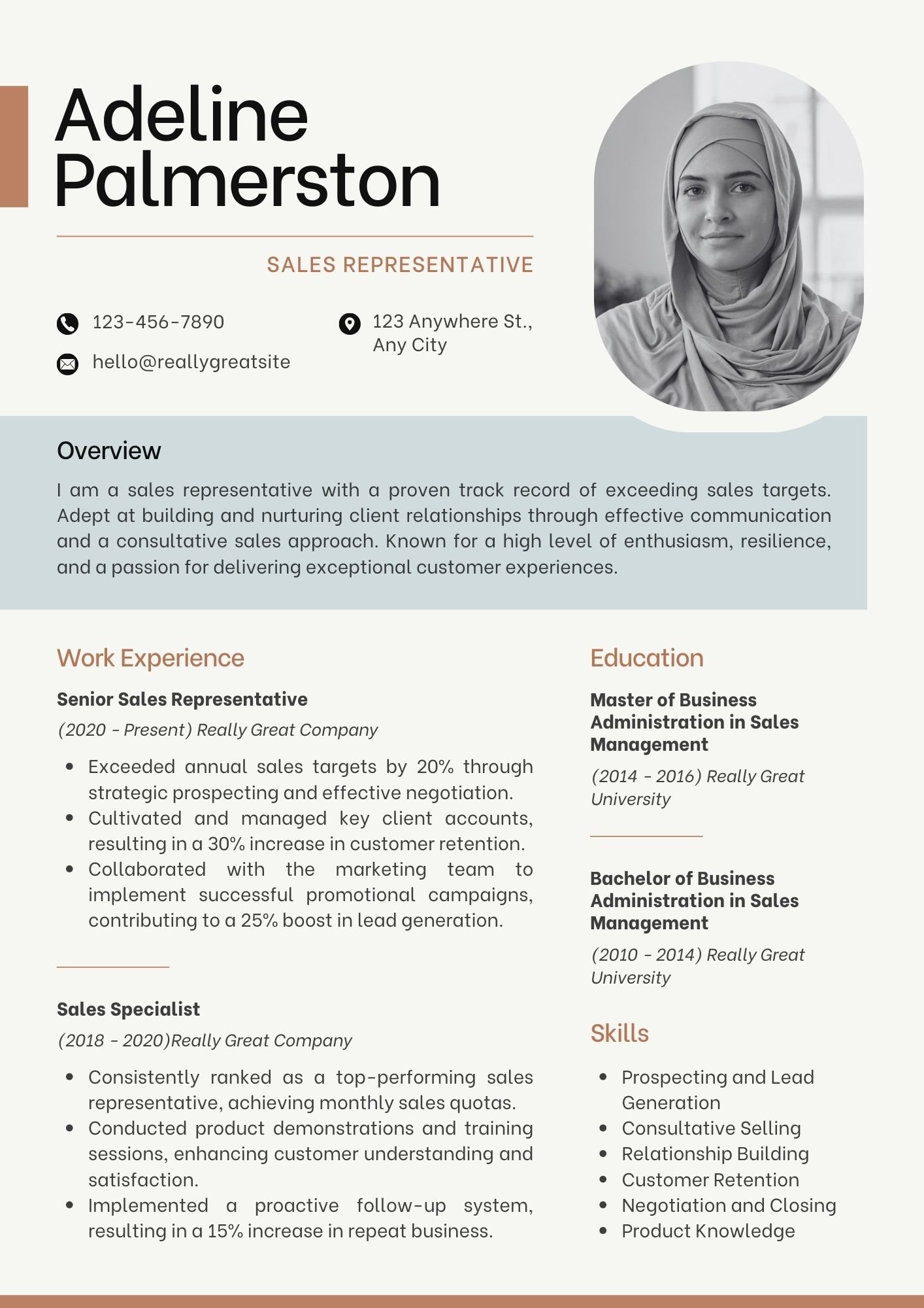 Neutral Minimal Professional CV Resume