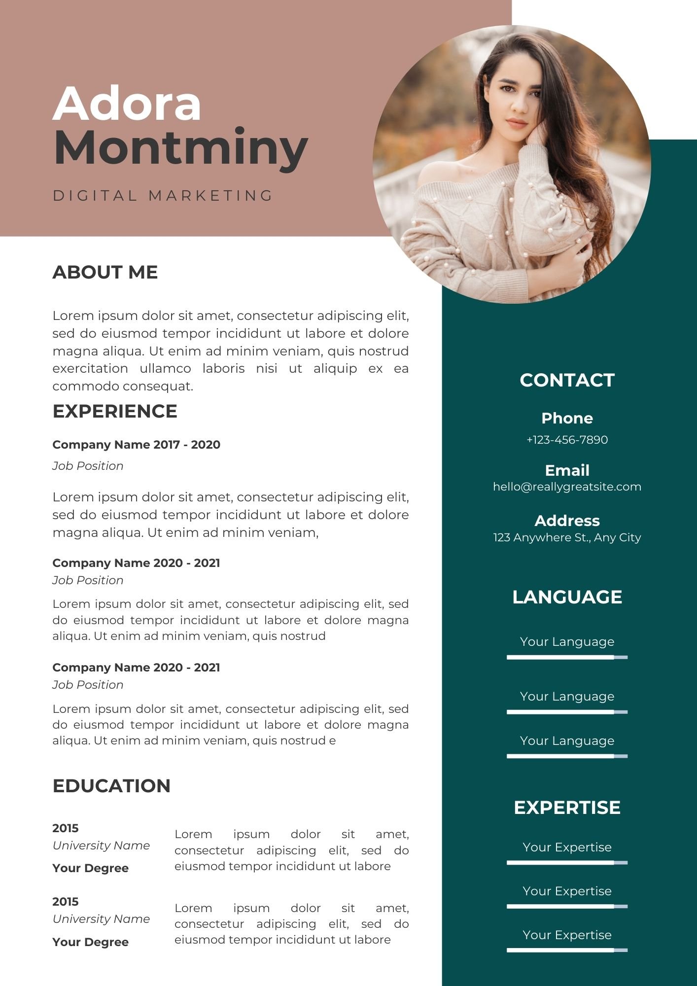 Green Minimalist Resume